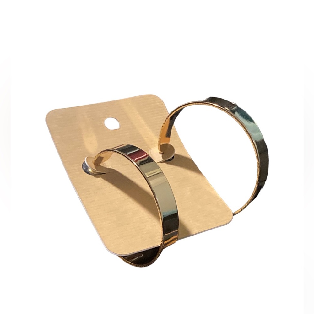 Gold plated large hoop earrings